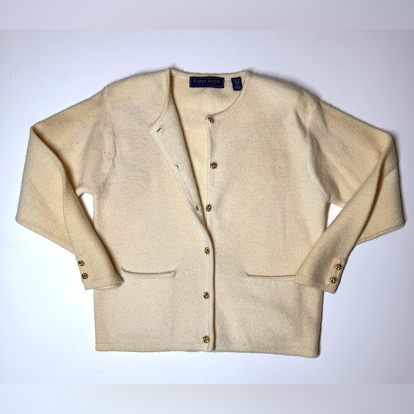 Karen Scott Women’s 100% Wool Cardigan Sweater Size-  Petite Small PS - Picture 1 of 7